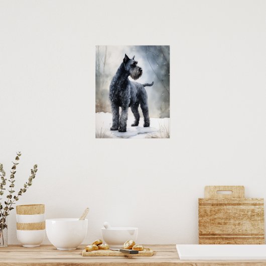 Kerry Blue Terrier Hondenkunst Print Poster (Keuken)