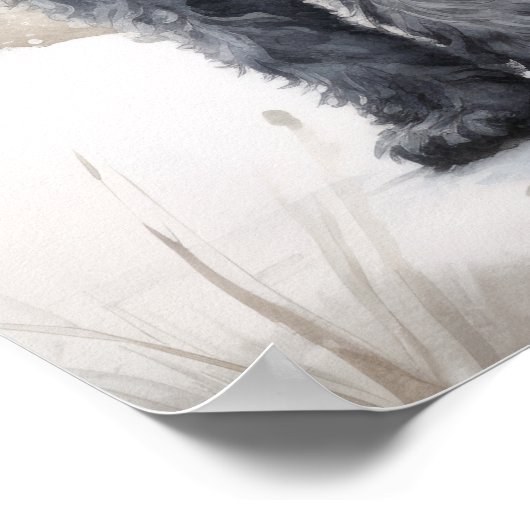 Kerry Blue Terrier Hondenkunst Print Poster (Hoek)