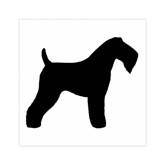 Kerry Blue Terrier Hondenras Silhouette Rubberstempel (Afrduk)