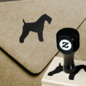 Kerry Blue Terrier Hondenras Silhouette Rubberstempel
