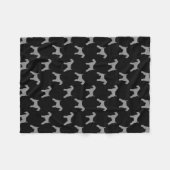 Kerry Blue Terrier Hondenras Silhouettes Patroon Fleece Deken (Voorkant (Horizontaal))