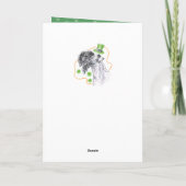 Kerry Blue Terrier Irish Dog Funny St Patricks Day Feestdagen Kaart (Achterkant)