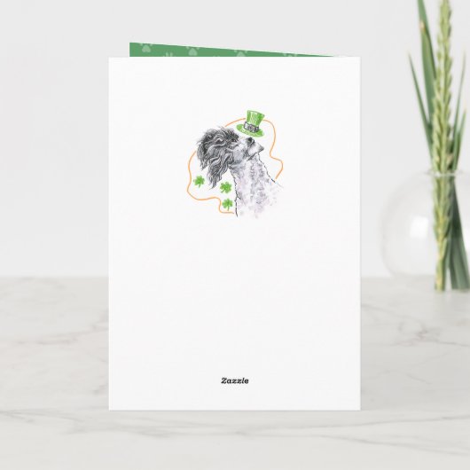 Kerry Blue Terrier Irish Dog Funny St Patricks Day Feestdagen Kaart (Achterkant)