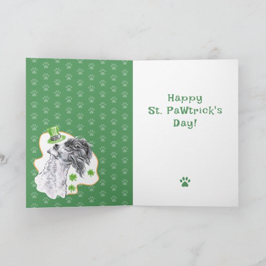 Kerry Blue Terrier Irish Dog Funny St Patricks Day Feestdagen Kaart (Binnen)
