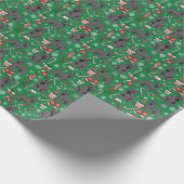 Kerry Blue Terrier-kersthond Cadeaupapier (Hoek)