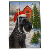 Kerry Blue Terrier Kerstkaart Medium Cadeauzakje (Achterkant)