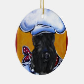 Kerry Blue Terrier-kok Keramisch Ornament (Rechts)