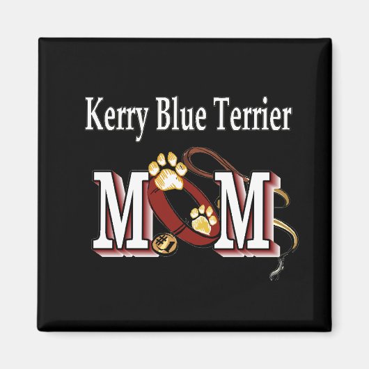 Kerry blue terrier-moeder magneet (Voorkant)
