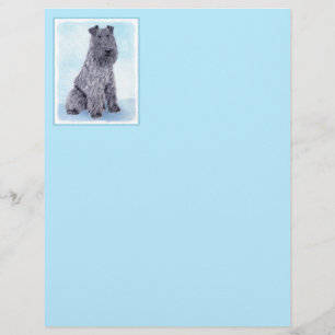 Kerry Blue Terrier Painting Cute Original Dog Art