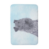 Kerry Blue Terrier Painting Cute Original Dog Art Badmat (Voorkant Verticaal)