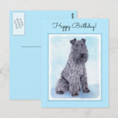 Kerry Blue Terrier Painting Cute Original Dog Art Briefkaart (Voorkant / Achterkant)