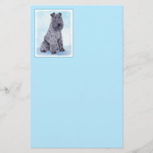 Kerry Blue Terrier Painting Cute Original Dog Art Briefpapier