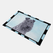 Kerry Blue Terrier Painting Cute Original Dog Art Deurmat (Schuin)