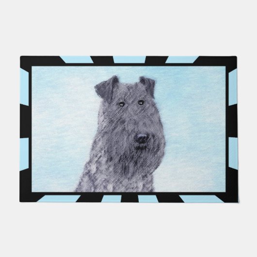 Kerry Blue Terrier Painting Cute Original Dog Art Deurmat (Voorkant)