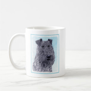 Kerry Blue Terrier Painting Cute Original Dog Art Koffiemok