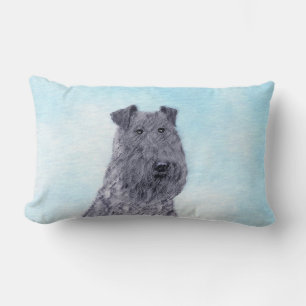 Kerry Blue Terrier Painting Cute Original Dog Art Kussen