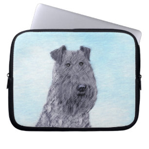 Kerry Blue Terrier Painting Cute Original Dog Art Laptop Sleeve
