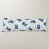 Kerry Blue Terrier Painting Cute Original Dog Art Lichaamskussen (Voorkant)