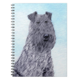 Kerry Blue Terrier Painting Cute Original Dog Art Notitieboek