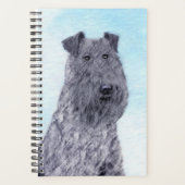 Kerry Blue Terrier Painting Cute Original Dog Art Planner (Voorkant)