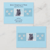 Kerry Blue Terrier Painting Cute Original Dog Art Visitekaartje (Voorkant / Achterkant)