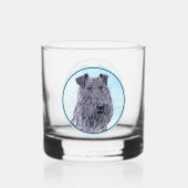 Kerry Blue Terrier Painting Cute Original Dog Art Whisky Glas (Achterkant)