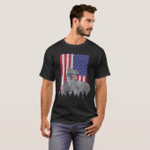 Kerry Blue Terrier Patriotic Dog USA Pride America T-shirt (Voorkant volledig)