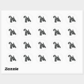 Kerry Blue Terrier Ronde Sticker (Vel)