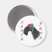 Kerry Blue Terrier Santa Paws Magneet (Voorkant / Achterkant)