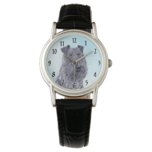 Kerry Blue Terrier Schilderij Mooie Originele Hond Horloge