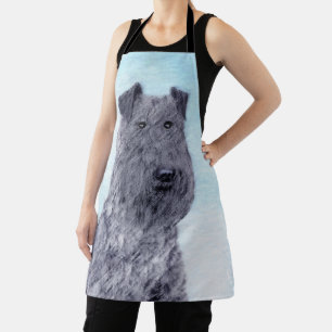 Kerry Blue Terrier Schilderij Mooie Originele Hond Schort