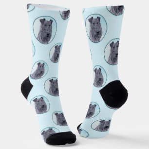 Kerry Blue Terrier Schilderij Mooie Originele Hond Sokken