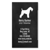 Kerry Blue Terrier Silhouet Chalkboard stijl Visitekaartje Magneet (Voorkant Verticaal)