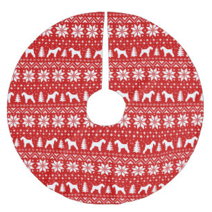 Kerry Blue Terrier Silhouetten Kerstpatroon Kerstboom Rok