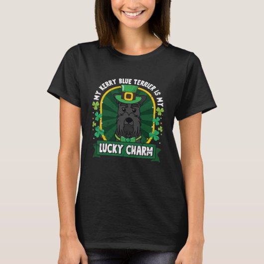 Kerry Blue Terrier St Patricks Lucky Charm Mom Dad T-shirt (Voorkant)