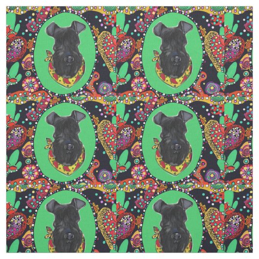 Kerry Blue Terrier Stof (Swatch)