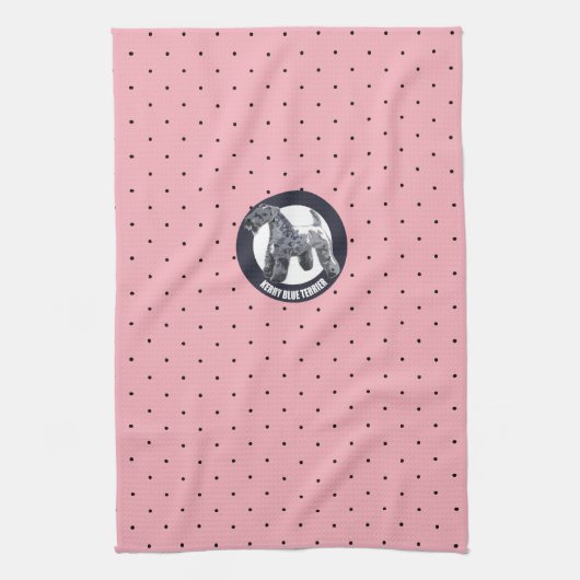 Kerry Blue Terrier Theedoek (Verticaal)