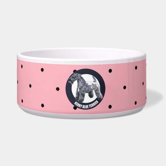 Kerry Blue Terrier Voerbakje (Voorkant)