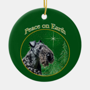 Kerry Blue Terrier Vrede Keramisch Ornament
