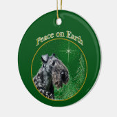 Kerry Blue Terrier Vrede Keramisch Ornament (Links)