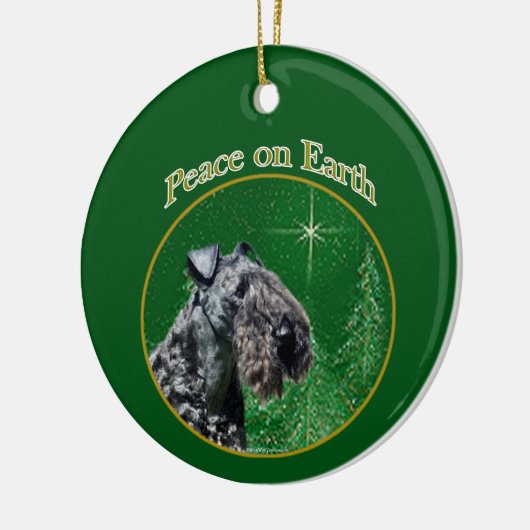 Kerry Blue Terrier Vrede Keramisch Ornament (Links)