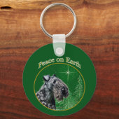 Kerry Blue Terrier Vrede Sleutelhanger (Voorkant)
