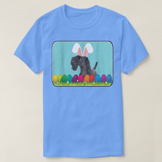 Kerry Blue Terrier w Bunny Ears T-shirt (Design voorkant)