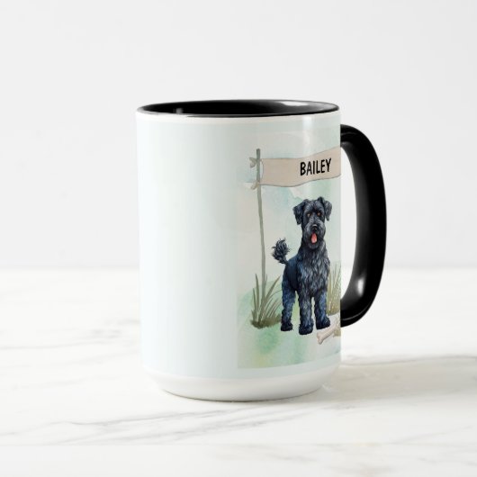 Kerry Blue Terrier Watercolor Personalized  Mok (Voorkant rechts)
