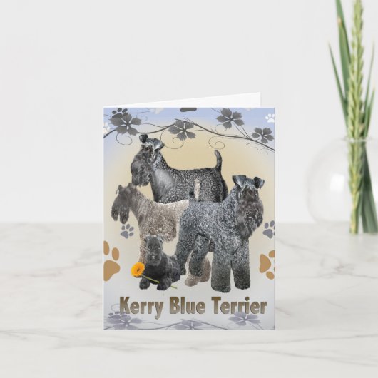 Kerry Blue Terrier-Wenskaarten Kaart (Voorkant)