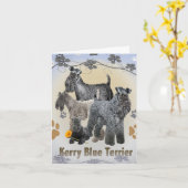 Kerry Blue Terrier-Wenskaarten Kaart (Gele Bloem)