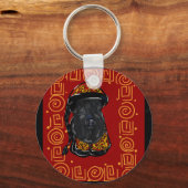 Kerry Blue Terrier Year of the Dog Sleutelhanger (Voorkant)