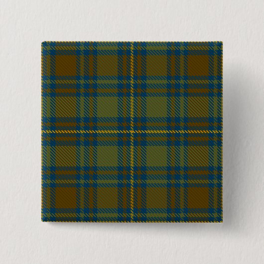 Kerry County Irish Tartan Vierkante Button 5,1 Cm (Voorkant)