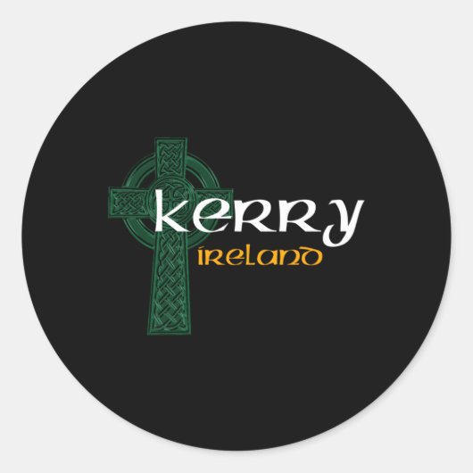 Kerry Ireland County Crest Ronde Sticker (Voorkant)
