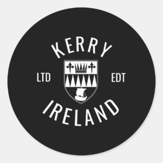 Kerry Ireland County Pride Gaelic Football en Hur Ronde Sticker